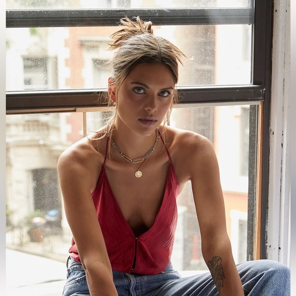 Intimately Free People So Fine In Shine Bodysuit Size Small NWOT Pink Magenta - Picture 1 of 9